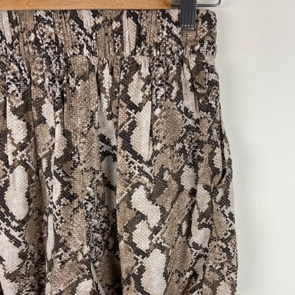 H&M Wide-Cut Snake Print Shorts
